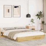 VidaXL Cadru de pat fără saltea 150x200 cm din lemn masiv de stejar 3315732