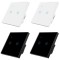Set 4 Intrerupatoare Wi-Fi duble cu touch Brius&trade;, nul, sticla securizata, LED noapte/zi, Tuya, Life Smart, compatibil Amazon Alexa/Google Assistant, r