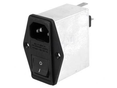 Conector AC Soclu Tată 6A 250V 0.8mH IEC 60320 foto