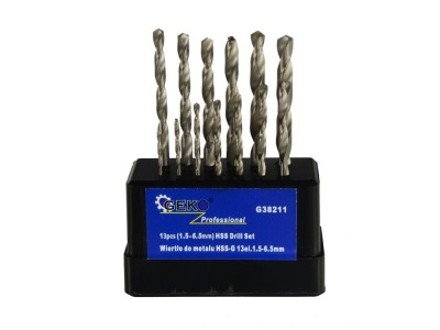 Set burghie HSS pentru metal 1.5-6.5 / 13 piese, Geko G38211 foto