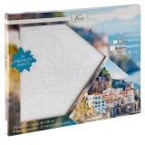 Set Pictura pe Numere Nassau, Coasta Amalfi, 40x50 cm, 24 Culori, 4 Pensule, Panza pe Sasiu Lemn, Joc Creativ Adulti/Copii