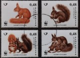 BC581, Slovenia 2007, serie fauna, veverite, wwf
