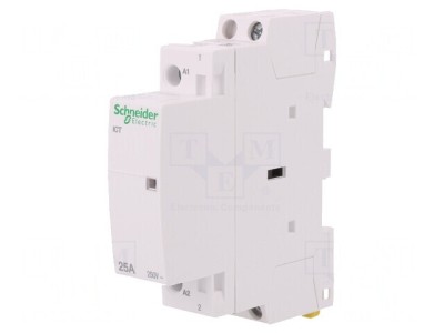 Contactor 1P 25A 220-240VAC NO IP20 500V A9C20631 foto