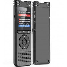 Reportofon digital voice recorder MP3, activare vocala, anulare zgomot, negru