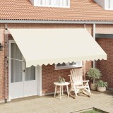 Cumpara ieftin Copertină retractabilă manual, crem, 400 cm