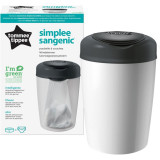 Tommee Tippee Simplee White coș pentru scutece + casetă de rezervă 1 buc