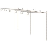 Pergola de gradina, maro antic, 6x3x2,5 m, fier