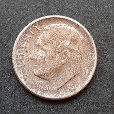 1 Dime "Roosevelt Silver Dime" 1950, USA - G 4245