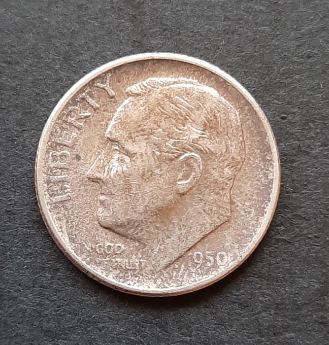 1 Dime &quot;Roosevelt Silver Dime&quot; 1950, USA - G 4245