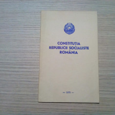 CONSTITUTIA REPUBLICII SOCIALISTE ROMANIA - 1975 , 47 p.