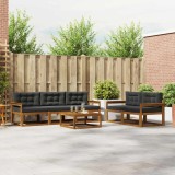 vidaXL Set de canapele de exterior cu pernă 6 pcs Natural și Antracit 3367185