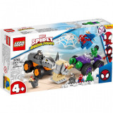 LEGO Spidey Confruntarea dintre Hulk si Masina Rinocer, 110 piese