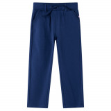 Pantaloni pentru copii cu snur, bleumarin, 116 GartenMobel Dekor, vidaXL