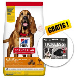 Hill&amp;#039;s Science Plan Canine Mature Adult Light 7+ Chicken 14 kg + Tickless Pet GRATUIT