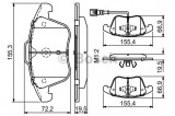 Set placute frana,frana disc VW TIGUAN (5N) (2007 - 2016) BOSCH 0 986 494 372