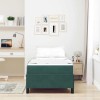 VidaXL Cadru de pat Verde &icirc;nchis, verde și alb 90 x 200 cm Catifea 3399039
