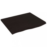 Cumpara ieftin Blat de baie, maro inchis, 60x50x(2-6) cm, lemn masiv tratat