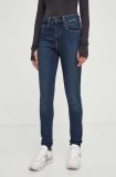 Levi&#039;s jeansi 721 HIGH RISE SKINNY femei, culoarea albastru marin