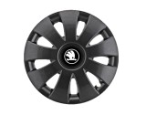 Cumpara ieftin Set 4 Capace Roti Autohelix MSA&reg; potrivite jantelor de 16 inch, pentru Skoda Alb Negru model Aura Black