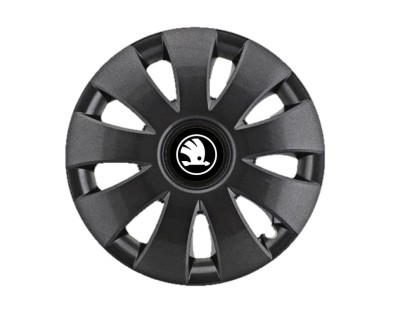 Set 4 Capace Roti Autohelix MSA&amp;reg; potrivite jantelor de 16 inch, pentru Skoda Alb Negru model Aura Black foto