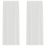 Cumpara ieftin Perdele Voile cu buzunare pentru bare 2 buc Alb