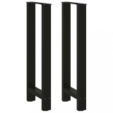 vidaXL Picioare de masă de bar, negre, 2 buc., 40x(100-101) cm, oțel 4013336