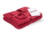 Set prosoape bumbac Somnart, 600gsm, de fata 50x90 cm + de corp 70x140 + de maini 30x50 cm - bordeaux