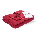 Set prosoape bumbac Somnart, 600gsm, de fata 50x90 cm + de corp 70x140 + de maini 30x50 cm - bordeaux
