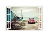 Autocolant decorativ, Fereastra, Multicolor, 83 cm, 519STC, natura si peisaje, Oem