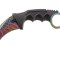 Cutit karambit de vanatoare IdeallStore&reg;, Rainbow Web, 18.5 cm, multicolor