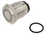 Comutator anti-vandalism ONPOW - SPST 10A/24VDC, IP65, cu iluminare LED