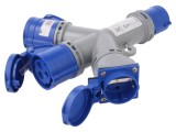 Conector Alimentare AC Splitter Tată/Mamă 16A 230V IP44