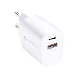 Cumpara ieftin Incarcator de Calatorie Forcell F-Energy, Type-C + USB-A, 35W, PD QC 4.0, Alb