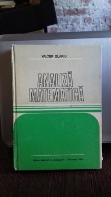 Analiza matematica - Valter Olariu foto