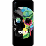 Husa silicon pentru Huawei P30 Lite, Colorful Skull