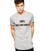 Tricou gri barbati - Sorry, i only date models - M, THEICONIC
