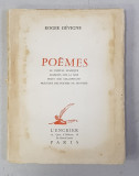 POEMES par ROGER DEVIGNE , 1956, DEDICATIE *