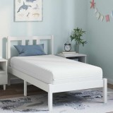 vidaXL Saltea cu Strat de Nucă de Cocos Alb 80 x 160 cm