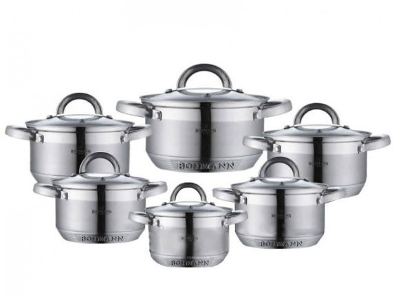 Set oale inox 12 piese Bohmann, Inductie, PREMIUM, Austria