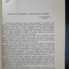 Arhivele in sprijinul cercetarilor istorice - P.P. Panaitescu, I. Donat dedicatie I.Donat