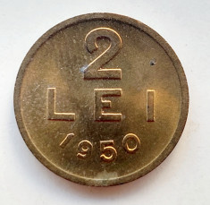 Moneda 2 lei 1950 RPR foto