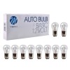 Set 10 becuri auto filament tungsten, P21W/BA15d, 12V, 21W