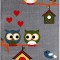 Covor Camera Copii Model Bufnite 11205-190, Marime 80 x 150 cm, Gri, Inaltime Fir 9 mm, Antialergic, Polipropilena, Gradinita, Cresa, Loc de Joaca