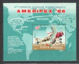 Romania.1986 Expozitia filatelica AMERIPEX-Bl. TR.485