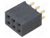 Conector şiruri pini mamă 6 PIN 2,54mm aurit THT SAMTEC