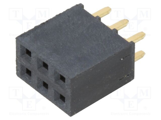 Conector şiruri pini mamă 6 PIN 2,54mm aurit THT SAMTEC
