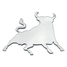 emblema metalica cromata Taur