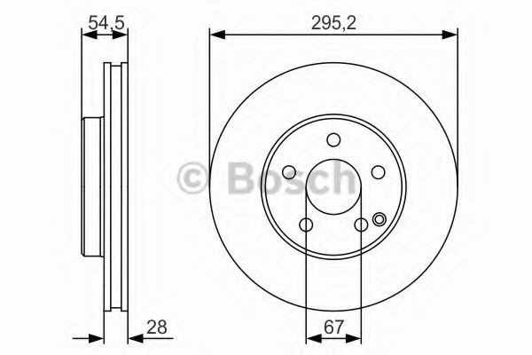 Disc frana MERCEDES E-CLASS T-Model (S211) (2003 - 2009) BOSCH 0 986 479 S07