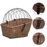 Cumpara ieftin Cos portbagaj bicicleta cu capac 55x31x36 cm, rachita naturala