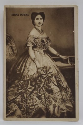 DOAMNA ELENA CUZA , SOTIA DOMNITOULUI A.I. CUZA , CARTE POSTALA , INCEPUTUL SEC. XX foto